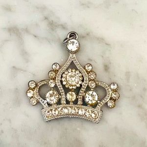 Crown Rhinestone Charm for Necklaces, Purses, Backpacks